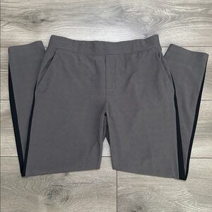 Athleta Brooklyn High‎ Rise Printed Ankle Pants Brown Black Size 10